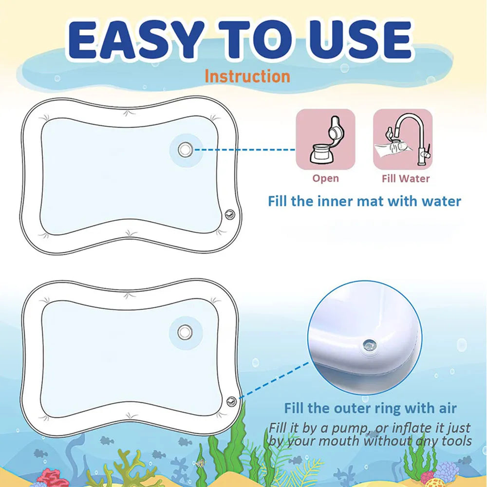 1pc Inflatable PVC Baby Playing Water Mat