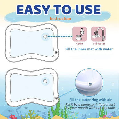 1pc Inflatable PVC Baby Playing Water Mat