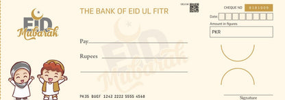 pack of 2 Eid Money Check Book, Eid gift for kids
