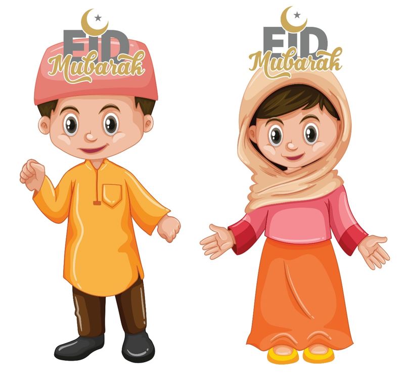 15 Kids Eidi, Tuck card, Eid card, Eidi Envelop (pack 15 with White Envelop)