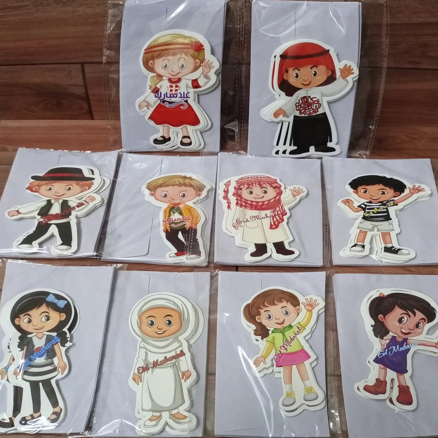 15 Kids Eidi, Tuck card, Eid card, Eidi Envelop (pack 15 with White Envelop)